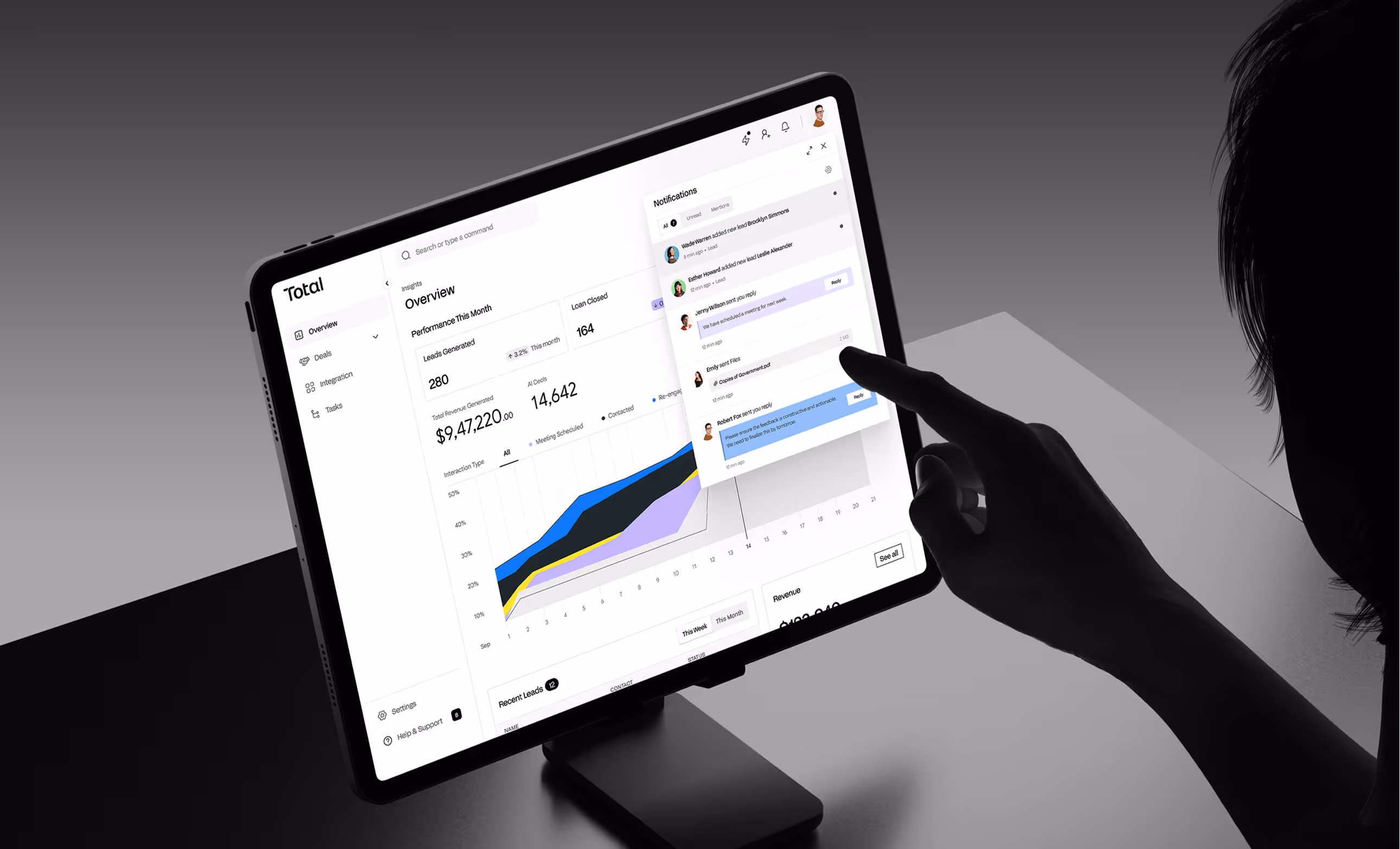Financial Dashboard Design for Mortgage Tracking and Client Management