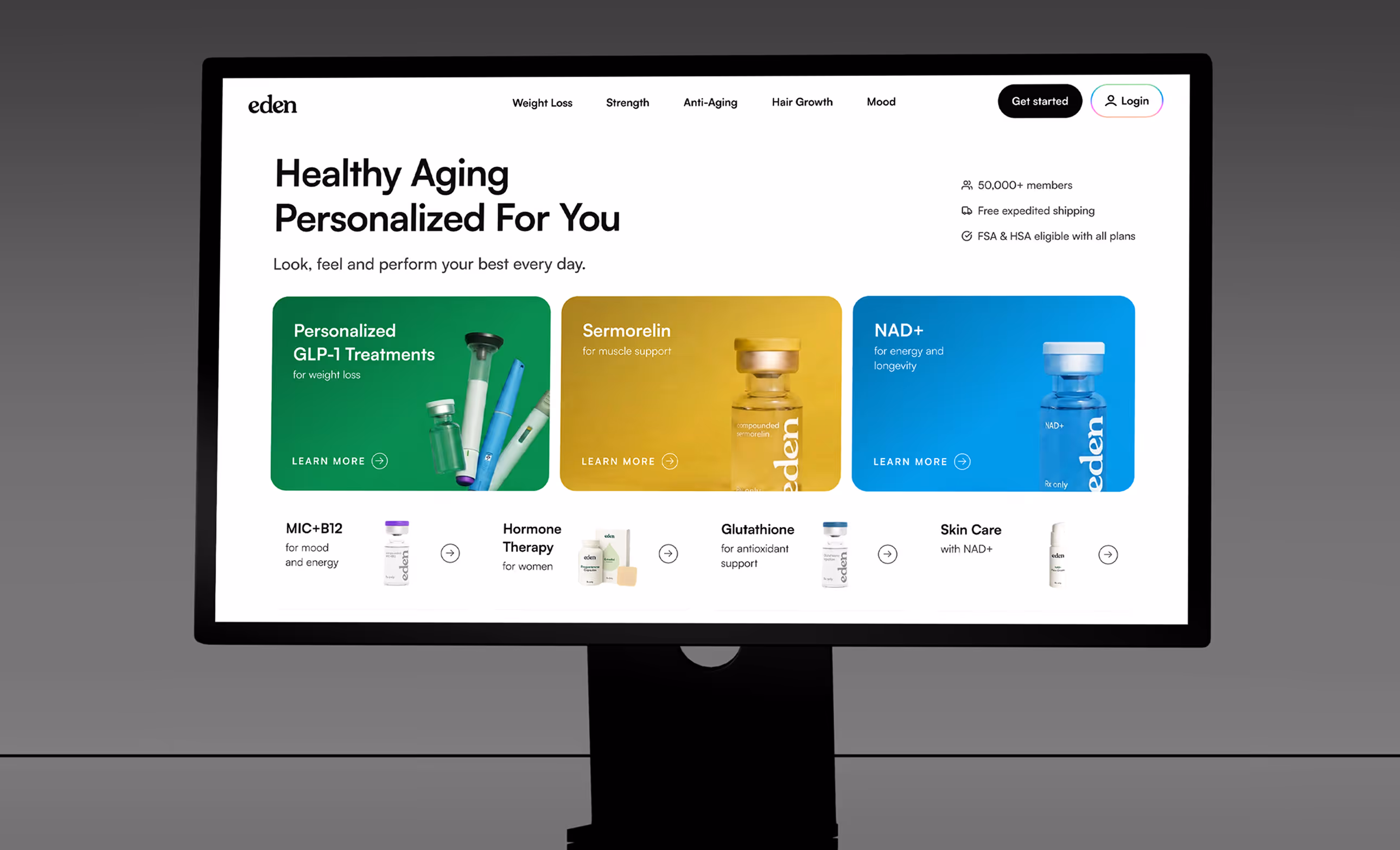 Telehealth Website Design for TryEden Healthcare Platform